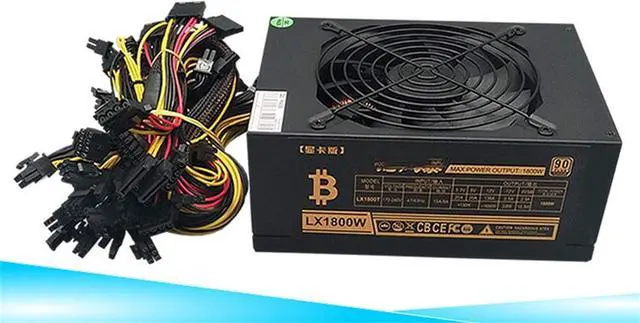 Alt view image 3 of 7 - Multichannel Graphics Card Power Supply 1800W, Modular Mining Power Supply PSU for 8 GPU ETH Rig Ethereum Mining Machine 170240V
