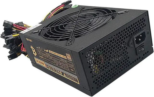 Alt view image 7 of 7 - Multichannel Graphics Card Power Supply 1800W, Modular Mining Power Supply PSU for 8 GPU ETH Rig Ethereum Mining Machine 170240V