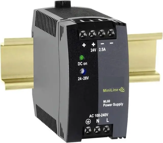 Main image of Switching Power Supply DIN Rail Power Supply ML60.242, 24V DC, 2.5A Output, 60W, Single Phase, ML60.242