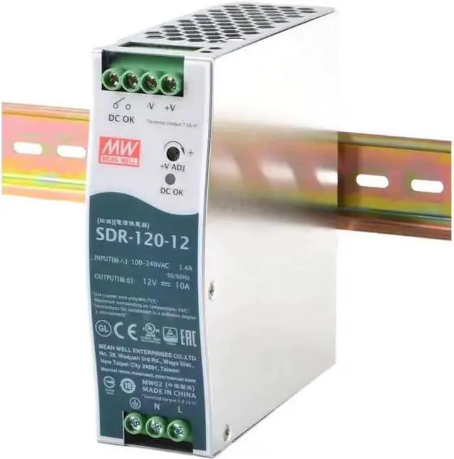 Main image of SDR-120-12 Mean Well 120W 12V 10A Switching Power Supply