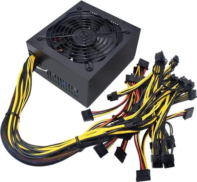 Alt view image 2 of 4 - ATX Power Supply ETH Mining Power Supply BTC Miner 2000W 2400W Support 8 Display Cards GPU for PC PSU Temperature Control(2400W 180-260V)