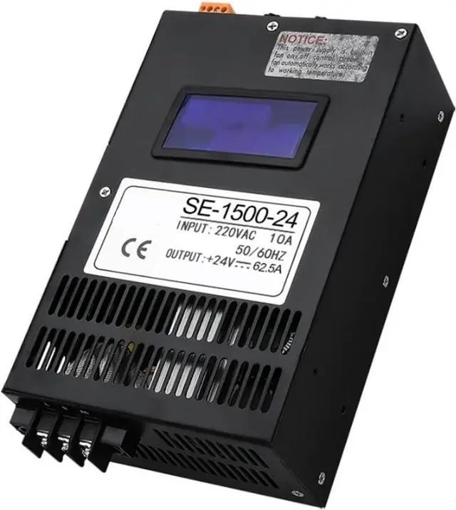 Main image of 1500W Switching Power Supply 110V/220V AC-DC 0-12V 24V 36V 48V 60V 72V 80V 110V 150V 220V Adjustable Digital Display SMPS(220VAC,0-150V)