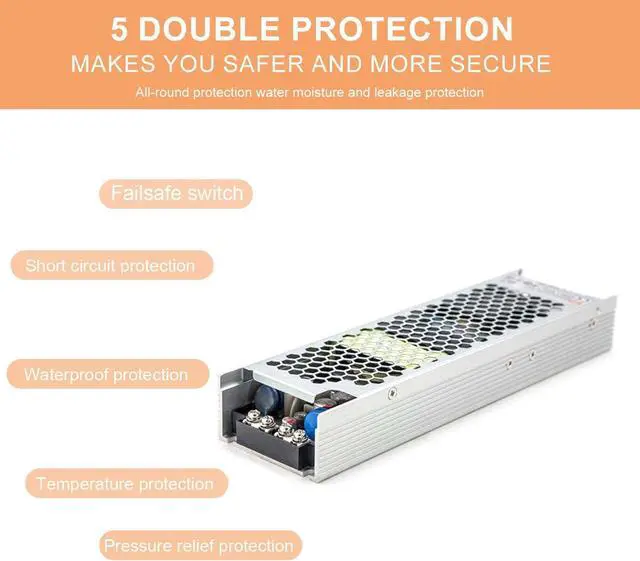 Alt view image 4 of 6 - UHP-350-4.2 Industrial Power Supply, 4.2V 60A 252W, Slim Fanless Design, 89% Efficiency, -22°F~158°F, UL/TUV Certified, for Automation & Control Systems
