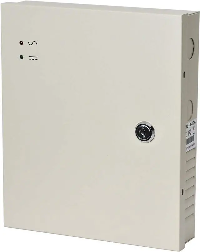 Alt view image 2 of 3 - EVERSECU 18 Channel AC 24V 10 Amp Reset Fuse CCTV AC Distributed Power Box with AC Plug and Lock for Security Cameras, DVRs, CCTV Power Supply