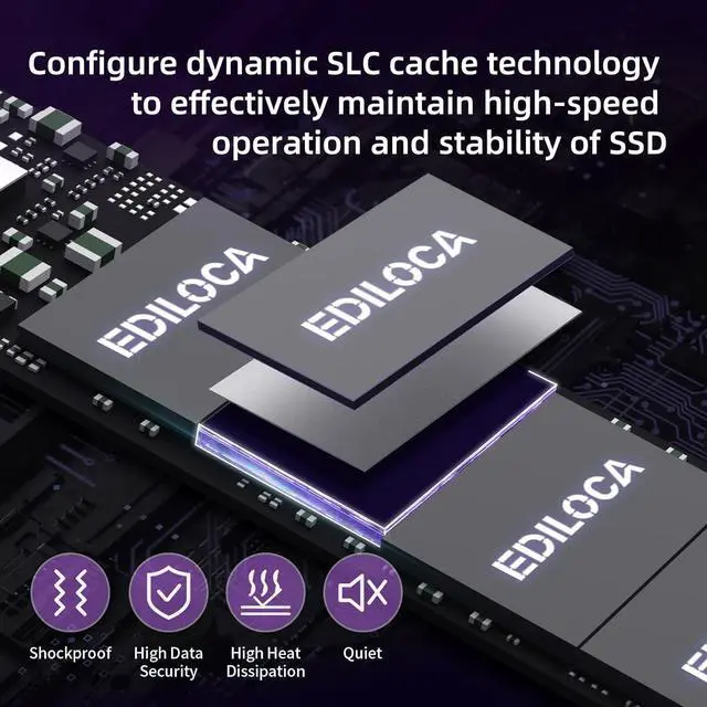 Alt view image 4 of 7 - EN600 PRO SSD 1TB PCle 3.0x4, NVMe M.2 2280, Up to 3500MB/s, Internal Solid State Drive, SLC Cache 3D NAND TLC, Graphene Cooling Sticker, Storage for PC, Desktop and Laptops