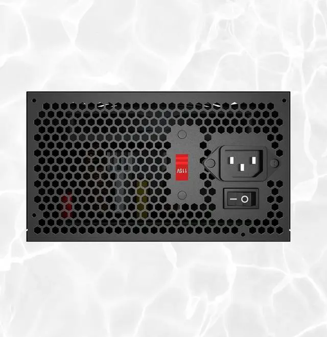 Alt view image 7 of 7 - ATX Non Modular 600W Power Supply with Automatic Thermal Control 120mm Fan, Black ICESHARKS 5-Year Warranty