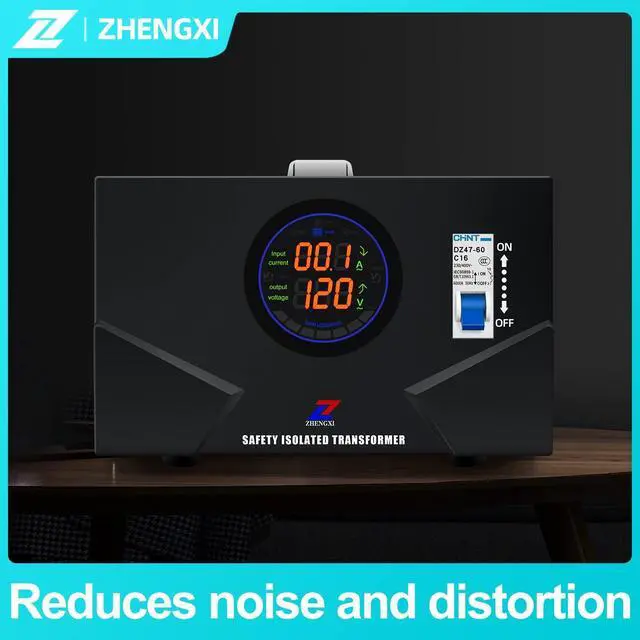 Alt view image 4 of 4 - ZHENGXI Isolation Transformer 120V to 120V, 1000W Transformer Voltage Converter, 2 Output Sockets