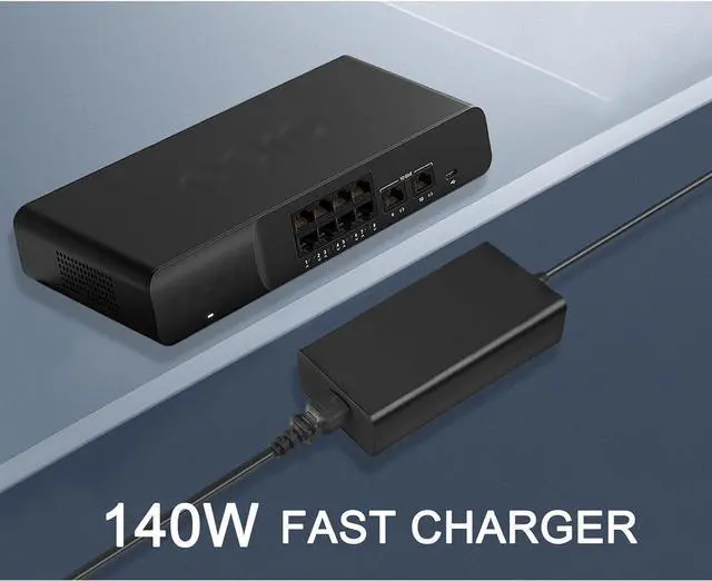 Alt view image 6 of 6 - 140W USB C Charger for HP OMEN Transcend 14 Spectre x360 16 Msi Prestige 14 16 AI Studio Summit E16 eero PoE Gateway FSP140-APDAR02 c410011 n22282-001 Avalon Nano 3 Miner Power Cord 28V 5A