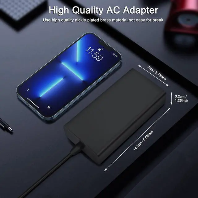 Alt view image 5 of 6 - 140W USB C Charger for HP OMEN Transcend 14 Spectre x360 16 Msi Prestige 14 16 AI Studio Summit E16 eero PoE Gateway FSP140-APDAR02 c410011 n22282-001 Avalon Nano 3 Miner Power Cord 28V 5A