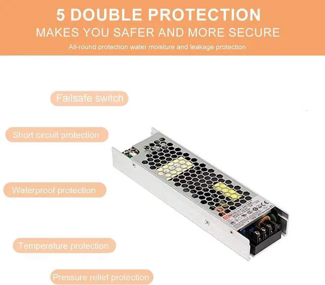 Alt view image 4 of 6 - UHP-200R-36 200W 36V 5.6A Industrial Power Supply, Slim Fanless Design, 94% Efficiency, -22°F~+158°F, UL/TUV/BS Certified, for Automation & Control