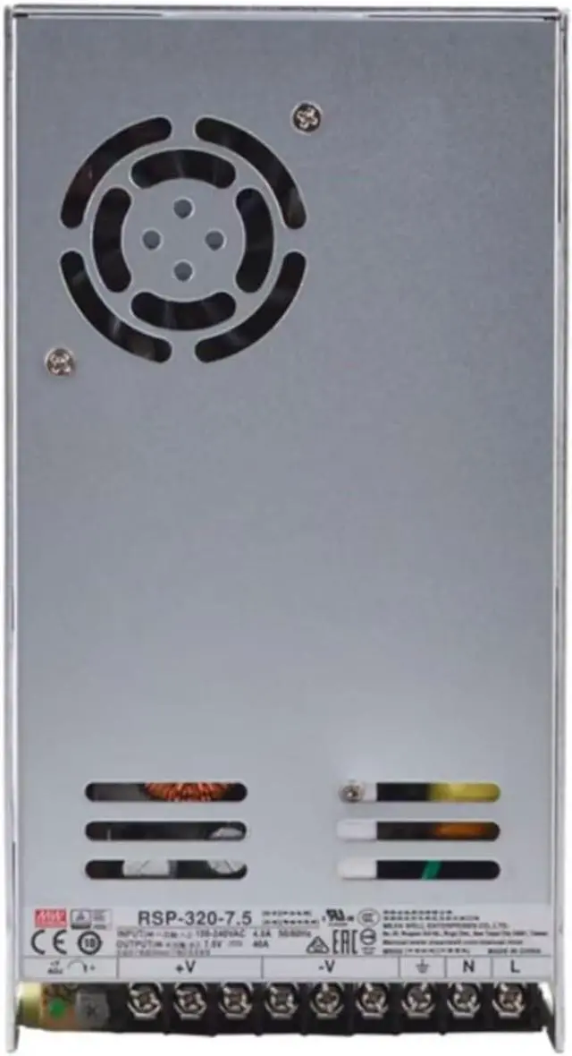 Alt view image 6 of 7 - RSP-320-7.5 320W Single Output PFC Function Power Supply 7.5V Constant Voltage with Built-in Cooling Fan for Robotics, Industrial Control Systems, and Test Equipment