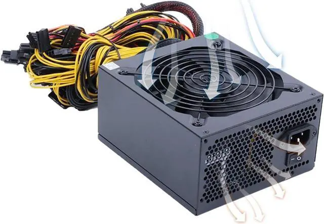 Main image of 2000W 2400W 2600W 180V-260V ATX ETH Bitcoin Mining Motherboard Power Supply with BTC-S37 D37 T37 for BTC Mining Bitcoin Miner(2000w)