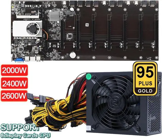 Alt view image 2 of 5 - 2000W 2400W 2600W 180V-260V ATX ETH Bitcoin Mining Motherboard Power Supply with BTC-S37 D37 T37 for BTC Mining Bitcoin Miner(2000w)