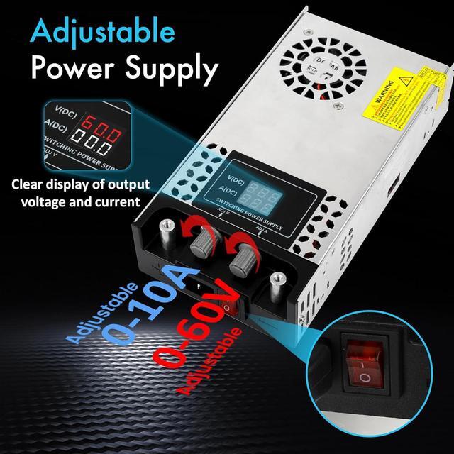 Motor Speed Control Power Adapter 0-24V 20A 480W Adjustable DC Power Supply With Digital Display – For 3D Printers, LED Strips, Motor Speed Control & Experiments Motor Speed Control Power Supply | 480W 0-24V 0-20A Digital Display Switching Power Supply Adjustable | ドアスイッチ | VWNJZTIUF