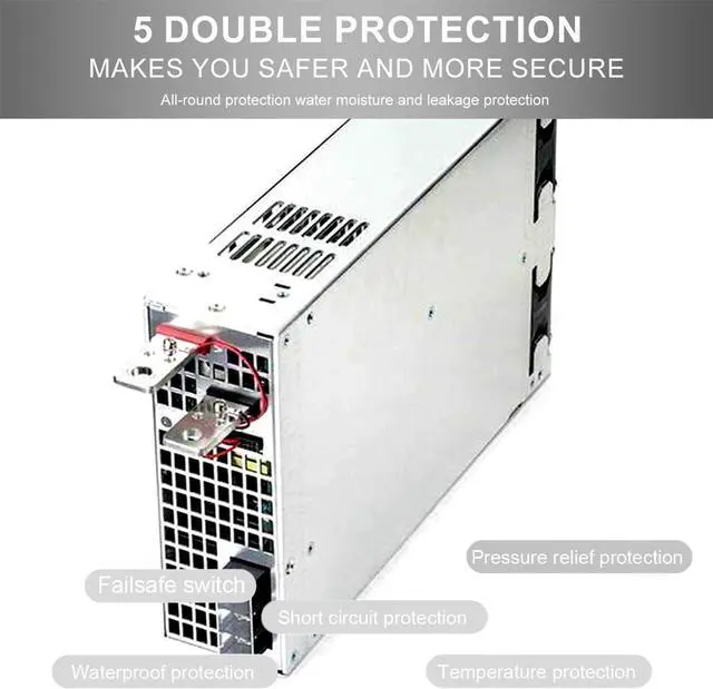 Alt view image 5 of 7 - RSP-3000-48 3000W Single Output Power Supply 48V 62.5A Constant Current with PFC, 180-264VAC Input, for Industrial Equipment, Telecom, and Data Centers