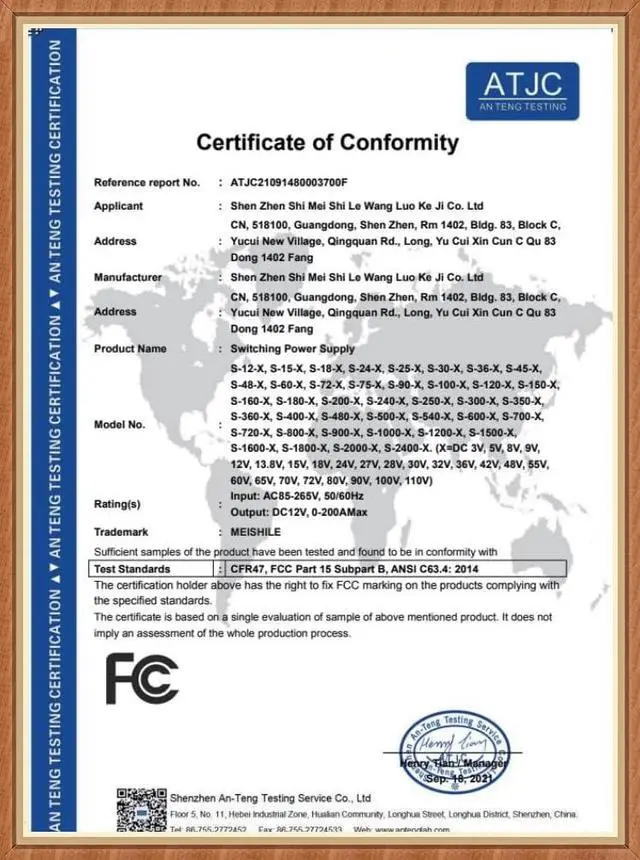 Alt view image 3 of 7 - MEISHILE 12V 50A 600W DC Switching Power Supply Adapter PSU AC to DC Industrial Transformer Converter for LED Drive Light Lamp Meter 3D Printer Semiconductor Pump Motor Drive 220V 110V to 12Volt