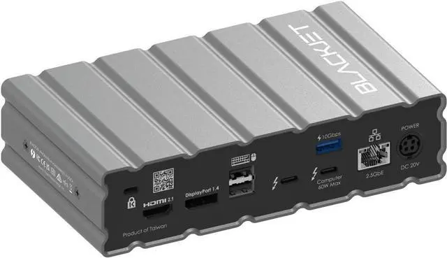 Alt view image 4 of 7 - RX-4 Raiden Thunderbolt 4 Docking Station Docking Station with 17 Ports, Thunderbolt 4, USB-C, USB-A, Ethernet, HDMI, DisplayPort, Audio, Card Readers, USB4, Space Gray