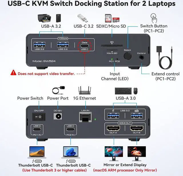 Alt view image 2 of 7 - USB Dock 568