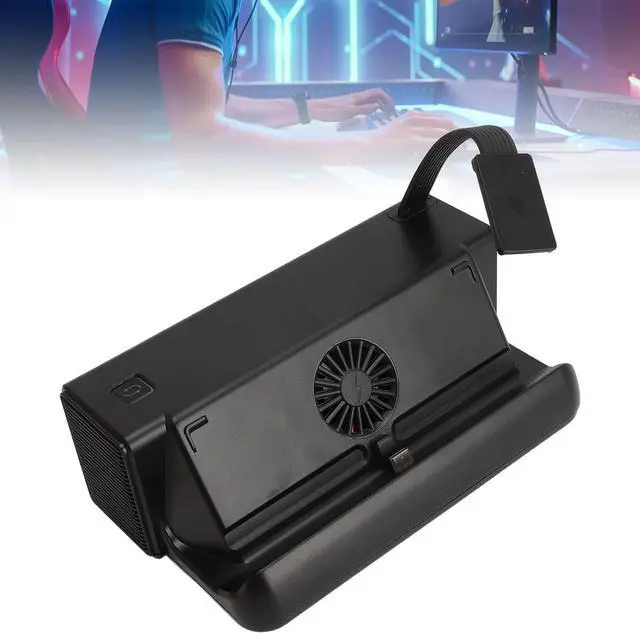 Alt view image 3 of 7 - TV Docking Station, 8 in 1 Game Card Dock HDMI 4K 30HZ TV Docking Station, USB2.0 HUB*3 PD3.0 Type C Charging with Fan Cooling