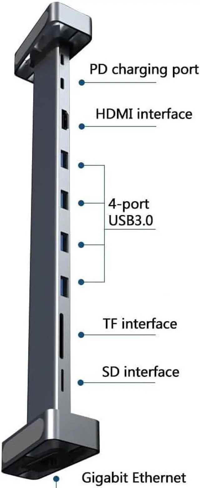 Alt view image 3 of 7 - Upgrade Fast USB USB3.0 5Gbps Docking Station Bracket 9-in-1
