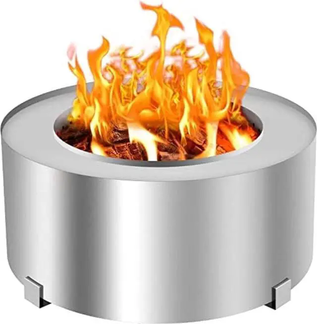 Main image of Smokeless Fire Pit, Stainless Steel Stove Bonfire, Large Diameter Wood Burning Fire Pit, Outdoor Stove Bonfire Fire Pit, Portable Smokeless Fire Bowl for Picnic Camping Backyard,28.5 Inch