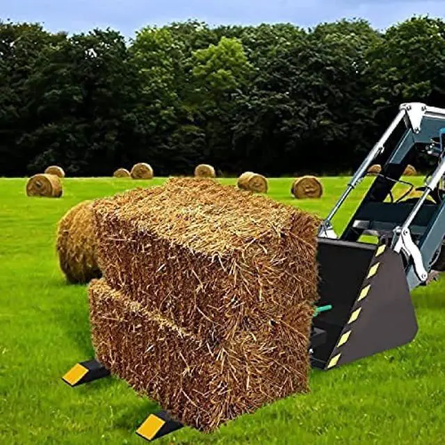 Alt view image 6 of 6 - 4000 Lbs Clamp On Pallet Forks 60" Heavy Duty Pallet Forks with Adjustable Stabilizer Bar for Loader Bucket Skid Steer Tractor,60''with Stabilizer Bar 4000LBS