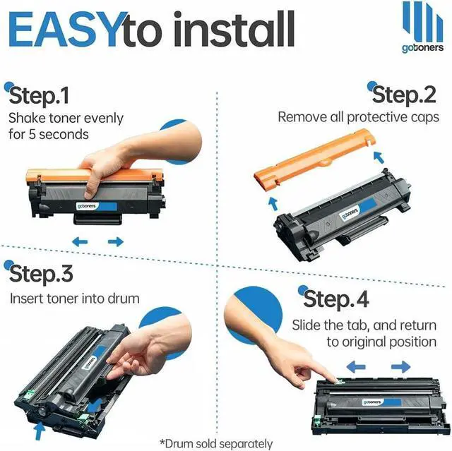 Alt view image 5 of 5 - Gotoners 2PK Compatible Replacement Toner Cartridge TN-360 for Brother HL-2140 DCP-7030 MFC-7840 MFC-7440 MFC-7840W DCP-7045 MFC-7840N HL-2170 MFC-7345 MFC-7440N HL-2150N HL-2170W HL-2150