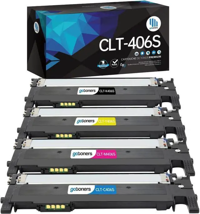 Main image of Gotoners CLT-K406S CLT-C406S CLT-M406S CLT-Y406S Compatible Toner Cartridge 406 406S for Samsung Xpress C410W C460 C460FW C460W, CLP-360 CLP-365 CLP-365W, CLX-3300 CLX-3305FW