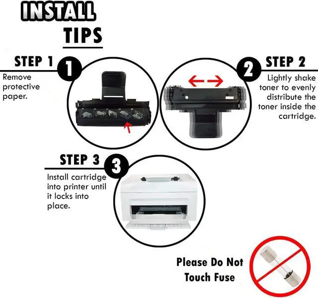 Alt view image 5 of 7 - Inkfirst® Toner Cartridge ML-2510 (ML-2510D3) Compatible Remanufactured for Samsung ML-2510 Black ML-2510 ML-2570 ML-2571N