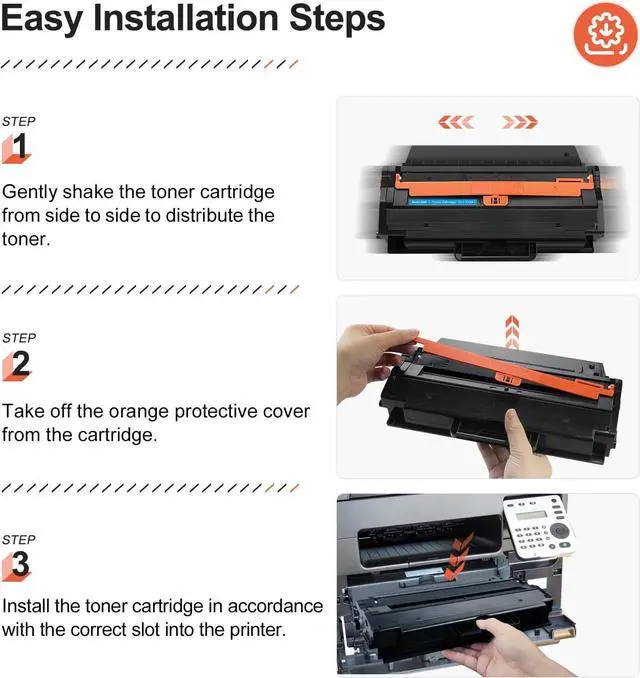 Alt view image 5 of 7 - V4INK 2-Pack New Compatible Dell 1260 Toner Dell 331-7328 (RWXNT) Toner Cartridge for Dell B1260dn Dell B1260dnf Dell B1265dfw Dell B1265dnf Printer - Black - 2,500 Pages