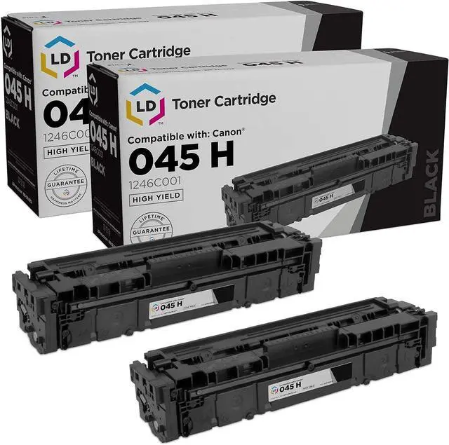 Main image of LD Products Compatible Toner Cartridge Replacement for (2-Pack, Black) Canon 045H 1246C001 High Yield Works with Canon Color ImageCLASS MF634Cdw, MF632Cdw and LBP612cdw