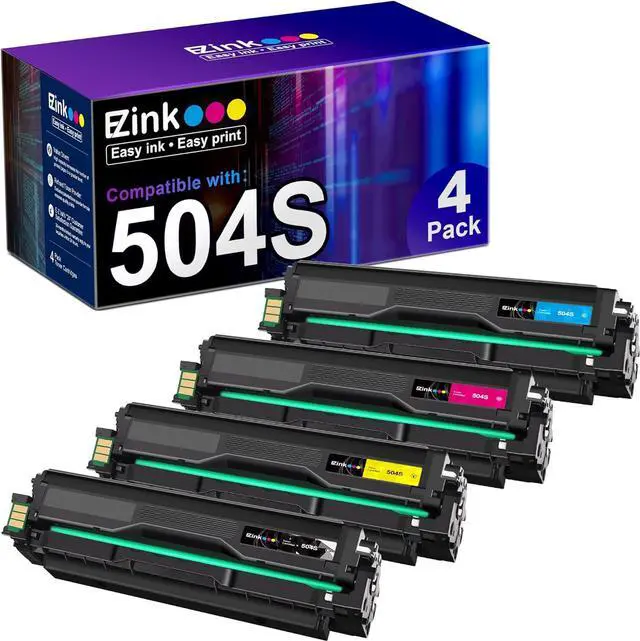 Main image of E-Z Ink (TM Compatible Toner Cartridge Replacement for Samsung 504 504S CLT-K504S CLT-504S CLT-M504S CLT-C504S CLT-Y504S to use with SL-C1860FW SL-C1810W CLP-415NW CLX-4195FW Printer Tray (4 Pack)