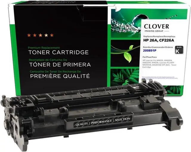 Main image of Clover Remanufactured Toner Cartridge | HP 26A | CF226A | Black, 1