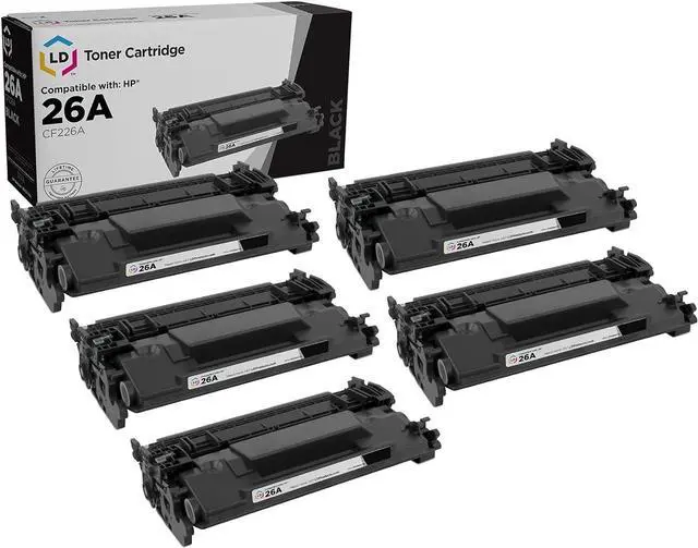 Main image of LD Products Compatible Replacements for HP 26A Toner Cartridge CF226A 26X CF226X for M402d M402dn M402dne M402dw M402n MFP M426fdw M426fdn MFP M426dw (Standard Yield Black, 5-Pack)