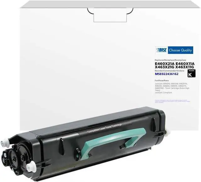 Main image of MSE MSE022436162 Remanufactured Extra High Yield Toner Cartridge for Lexmark E460 Black