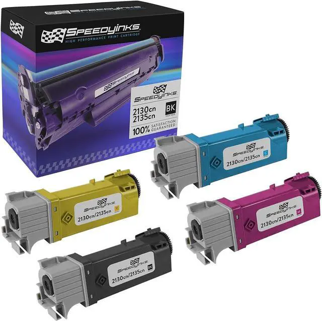 Main image of SPEEDYINKS Speedy Inks Compatible Toner Cartridge Replacement for Dell 2130cn High-Yield (1 Black, 1 Cyan, 1 Magenta, 1 Yellow, 4-Pack)