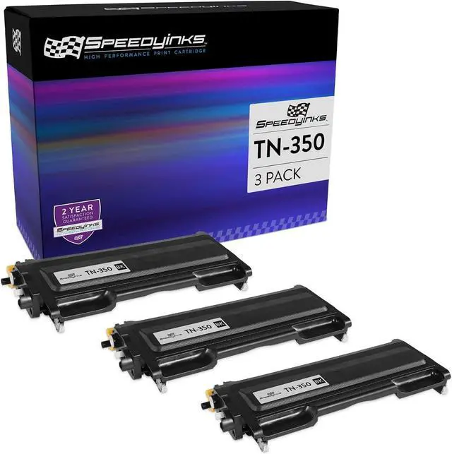 Main image of SPEEDYINKS Remanufactured Toner Cartridge Replacement for Brother TN350 TN-350 TN 350 to Use with Intellifax 2820 2920 2850 2910 HL-2070N HL-2040 HL-2070N HL-2040N DCP-7020 MFC-7820n (Black, 3-Pack)