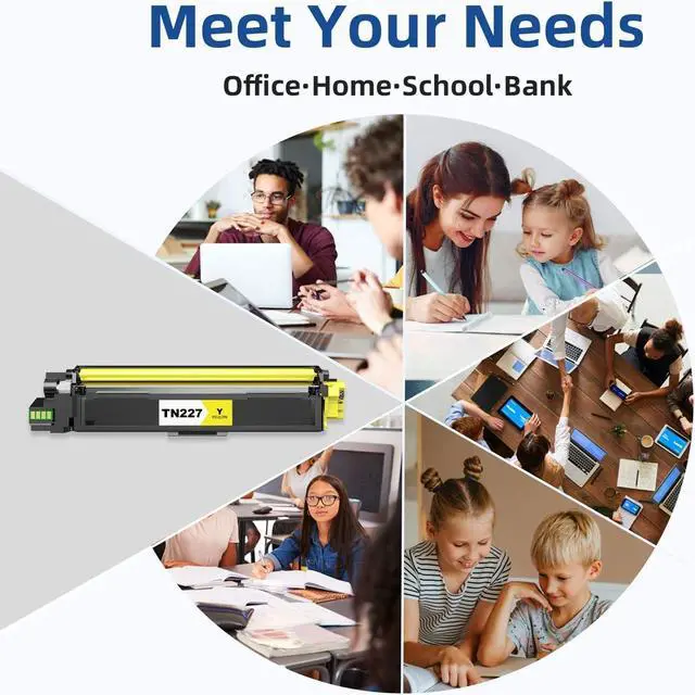 Alt view image 5 of 6 - (with Chip) TN227 Toner Cartridge Compatible Replacement for Brother TN223 TN 227 TN-223 TN-227 Work with MFC-L3770CDW HL-L3270CDW HL-L3290CDW MFC-L3710CW HL-L3210CW (TN-227BK/C/M/Y, 4 Combo Pack)