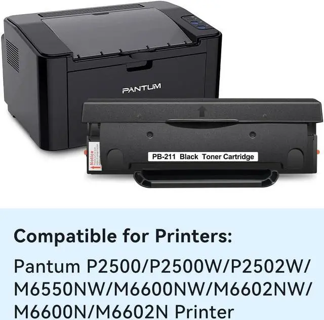Alt view image 3 of 5 - Newtarget PB-211 PB-211EV PB211 PB211EV Toner Cartridge for Pantum P2500W P2502W M6550NW M6552NW M6600NW M6602NW Printer Toner