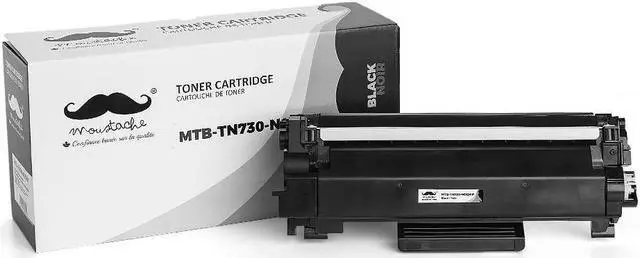 Main image of Moustache Compatible Brother TN730 TN-730 Black BK - No Chip - Premium Quality 1,200 Pages Standard Yield Toner Cartridge for DCP-L2550DW HL-L2350DW HL-L2370DW HL-L2370DWXL HL-L2390DW HL-L2395DW MFC-