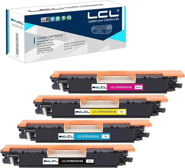 Main image of LCL Remanufactured Toner Cartridge for HP 130A CF350A CF351A CF352A CF353A (4-Pack, Black, Cyan, Magenta, Yellow) for HP Color Laserjet Pro MFP M176 M176FN M177 M177FW M176n