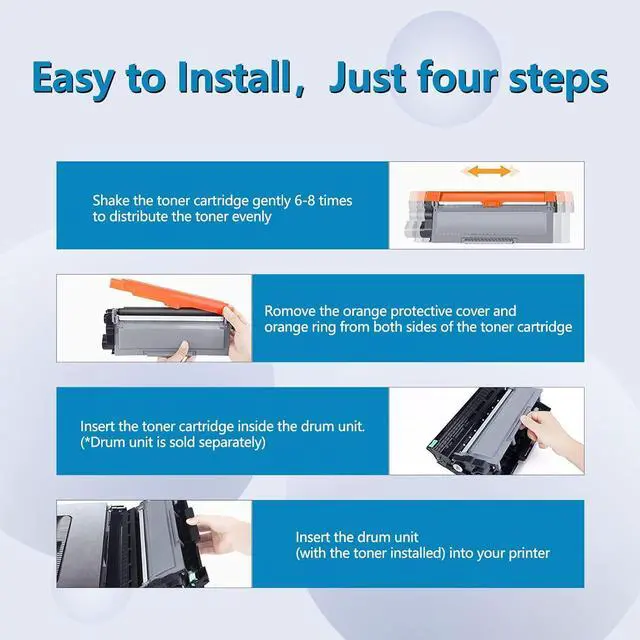 Alt view image 5 of 7 - DrPrint TN660 Toner Cartridge,Compatible for Brother TN 660 TN-660 TN630 TN-630 Toner, Use with Brother MFC-L2700DW MFC-L2740DW HL-L2300D HL-L2380DW HL-L2320D DCP-L2540DW Printers ,High Yield