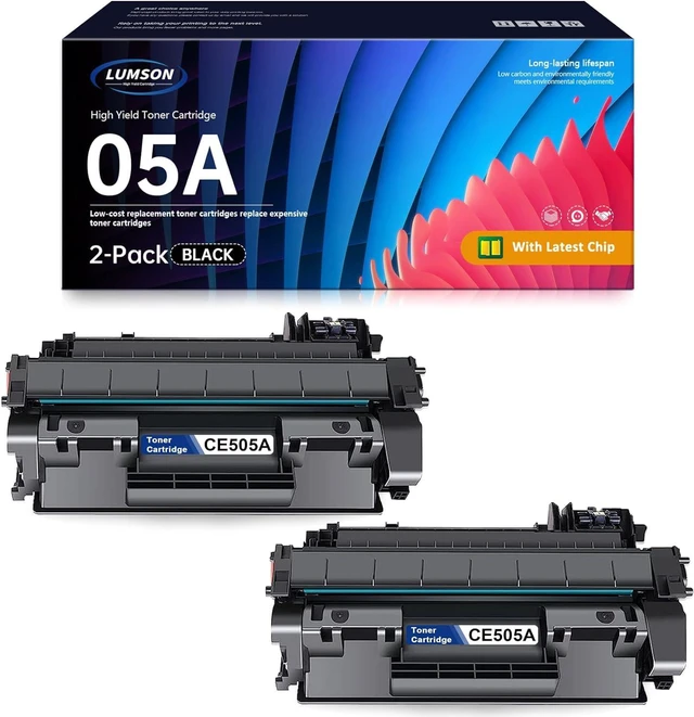 Main image of 05A Toner Cartridge CE505D High Yield Replacement for HP 05A P2035 2035n 2055 2055d 2055dn 2055x Printer, Black 2 Pack