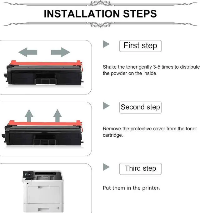 Alt view image 5 of 7 - TN431 TN431C TN431Y TN431M Toner Cartridges (Cyan, Magenta, Yellow) Replacement for Brother TN-431 3PK HL-L8260CDW HL-L8360CDW DCP-L8410CDW MFC-L8610CDW Printer - TN4313PK