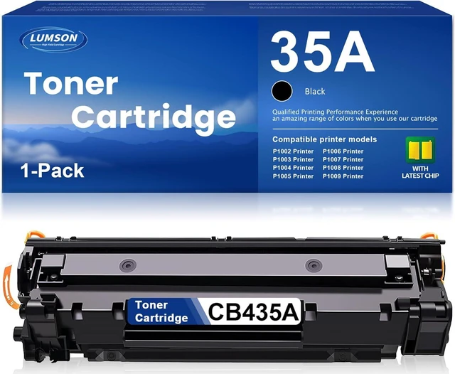 Main image of 35A Toner Cartridge CB435A Black High Yield Replacement for HP 35A Toner P1002 P1003 P1004 P1005 P1006 P1007 P1008 P1009 Printer Ink 1 Pack