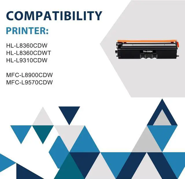 Alt view image 2 of 6 - Ennovor TN436 TN-436 Toner 4-Pack Compatible Replacement for TN436BK TN436C TN436M TN436Y HL-L8360 HL-L8360 HL-L9310 MFC-L8900 MFC-L9570 Printer