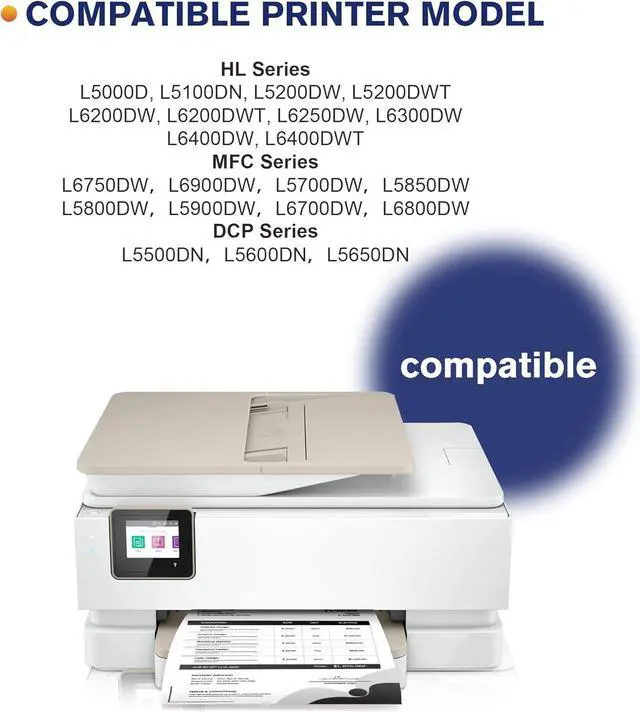 Alt view image 2 of 6 - Ennovor TN850 High Yield Compatible Toner Cartridge - TN850 TN820 Toner Cartridge - Replacement for Brother HL-L6200DW MFC-L5850DW HL-L5200DW MFC-L5900DW HL-L6400DW MFC-L5800DW (2 Pack, Black)