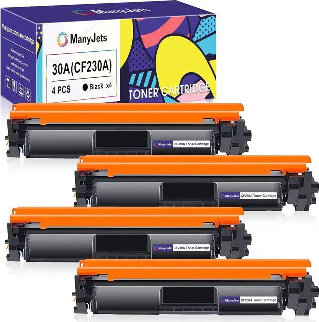 Main image of Ennovor CF230A 30A Toner Cartridge (4-Pack) - High-Yield Replacement for HP 30A/30X CF230A/CF230X Compatible for HP Pro MFP M227fdw M227sdn M227fdn M203dw M203d M203dn M227 M203 Printer(Black)