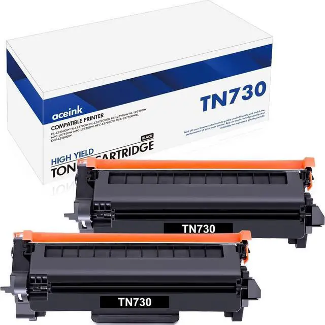 Main image of TN-730 TN730 MFC-L2710DW Toner Cartridge: 2 Pack Black High Yield Compatible TN 730 Toner Cartridge Replacement for HL-L2395DW DCP-L2550DW HL-L2350DW MFC-L2750DW HL-L2395DW HL-L2370DW
