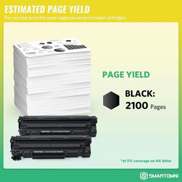 Alt view image 4 of 6 - Compatible 78A CRG-128 Toner Cartridge Replacement for HP CE278A Canon 128 for HP P1606dn P1600 M1536dnf Canon D530 D550 LBP6230dw LBP6200d MF4890dw MF4880dw MF4450 Printer, 2 Packs